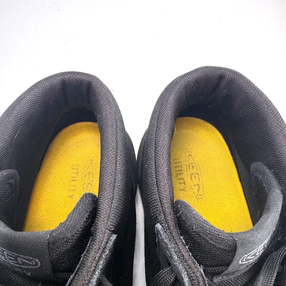 KEEN Utility Men Black Carbon Toe Work Shoes High Top Gum Sole 12D ASTM F2413-18